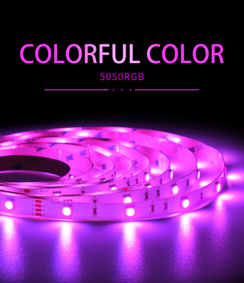 সম্পূর্ণ রঙ 5050 SMD RGB LED স্ট্রিপ নমনীয় হোম ডেকোরেশন নিয়ন বায়ুমণ্ডল আলো