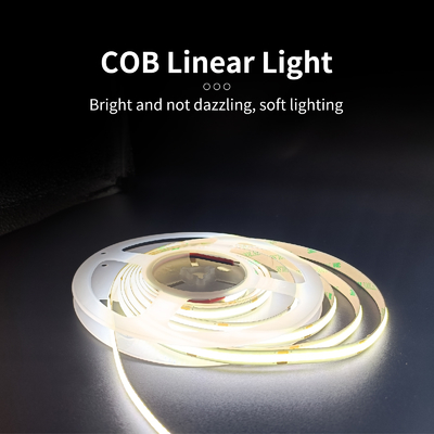 অতি সংকীর্ণ নমনীয় লিনিয়ার লাইট COB জলরোধী Rgb LED স্ট্রিপ লাইট