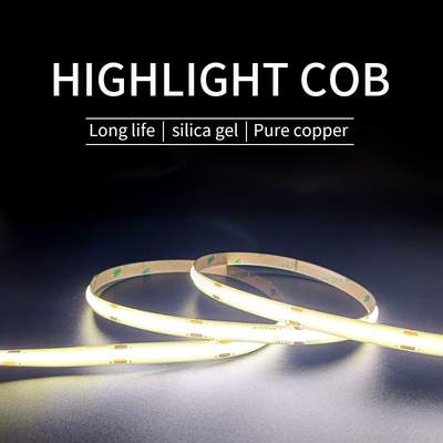 জলরোধী 12V COB LED স্ট্রিপ লাইট 480 পুঁতি একরঙা টাইপ 50000H