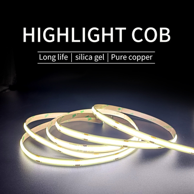আউটডোর জলরোধী COB LED স্ট্রিপ হালকা একরঙা COB LED নমনীয় স্ট্রিপ 5m/রোল