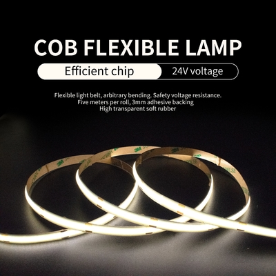 পাওয়ার 5W COB LED স্ট্রিপ হালকা নমনীয় বেল্ট কম ভোল্টেজ সিলিং সহ
